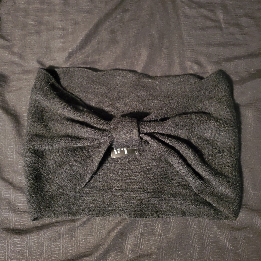 Black Knitted Headwrap Headband